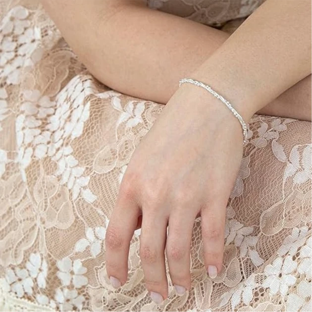 Dariloo regalos para mujer Pulseras de plata grabadas con mensajes inspiradores