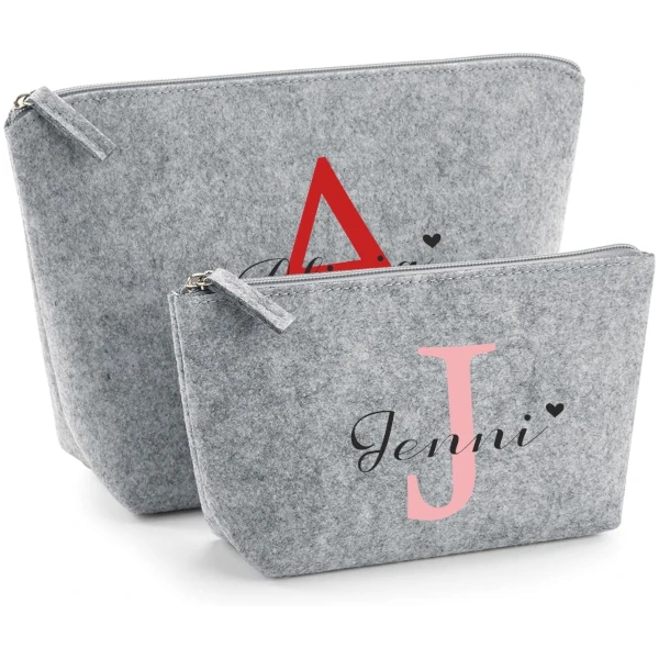 Neceser Personalizado de Fieltro con Nombre Regalo para Mujer Neceser Personalizado de Fieltro con Nombre Regalos para Mujer