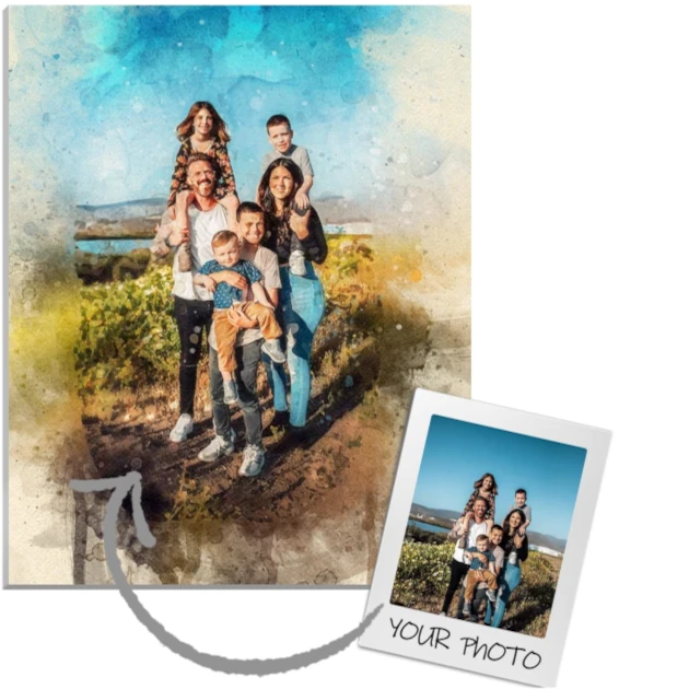 Retratos personalizados en acuarela o digital